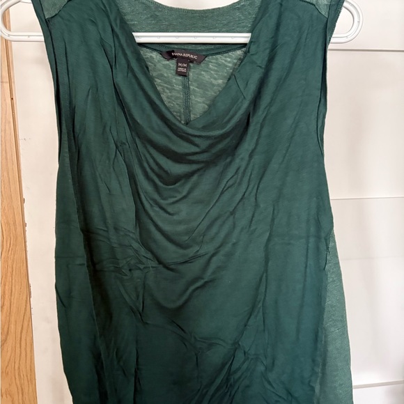 New York & Company Tops - New York & Company Forest Green Drape Neck Blouse